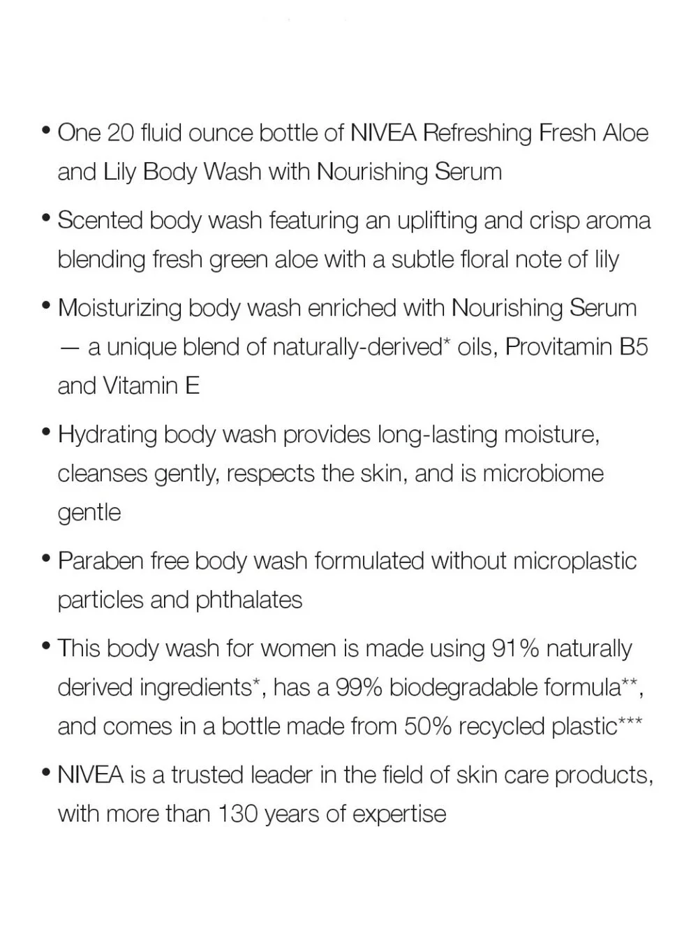 🔮3/$15 Nivea Refreshing Body Wash with Nourishing Serum Aloe & Lily